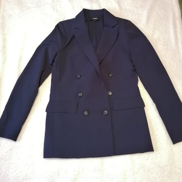 Forever 21, navy blue double-breasted blazer - Picture 1 of 13